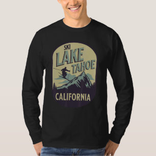 Camiseta Lago Tahoe California Esquí Montañas Esquiador Inv