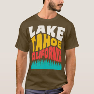 Camiseta Lago Tahoe California Montañas Senderismo Retro Ty