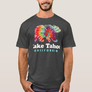 Camiseta Lago Tahoe California Oso Tie Dye Hippie CA