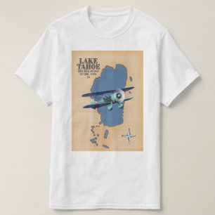 Camiseta Lago Tahoe Sierra Nevada California Nevada USA map
