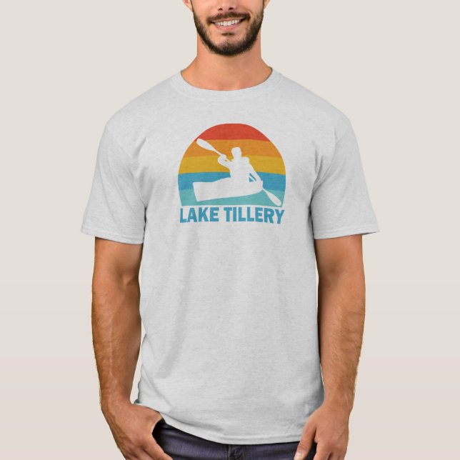Camiseta Lago Tillery Carolina del Norte Kayak (Anverso)