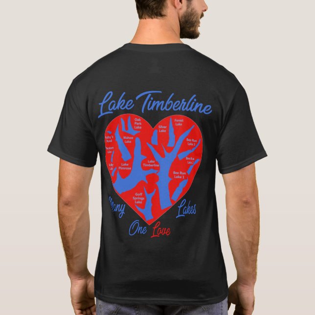 Camiseta Lago Timberline, muchos lagos, un amor (Reverso)