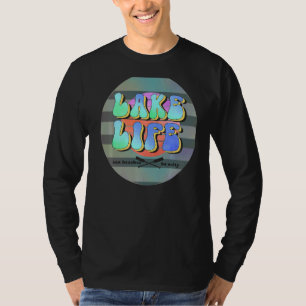Camiseta Lago Vida Retro Verano Pastel Camping Beache Salad