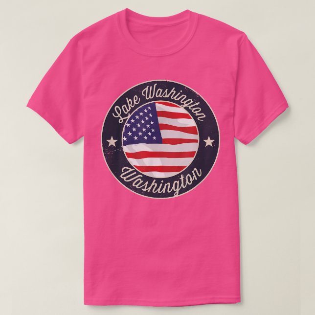 Camiseta Lago Washington - Washington Souvenir Patriótico T (Diseño del anverso)