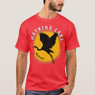 Camiseta Lago Watkins en Michigan Heron Sunrise