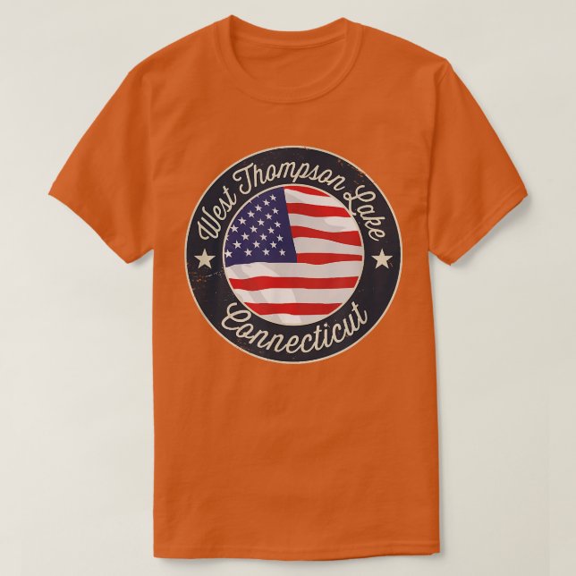 Camiseta Lago West Thompson - Patriotic Connecticut Souveni (Diseño del anverso)