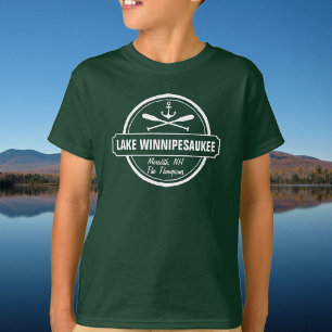 Camiseta Lago Winnipesaukee Ciudad personalizado NH, nombre