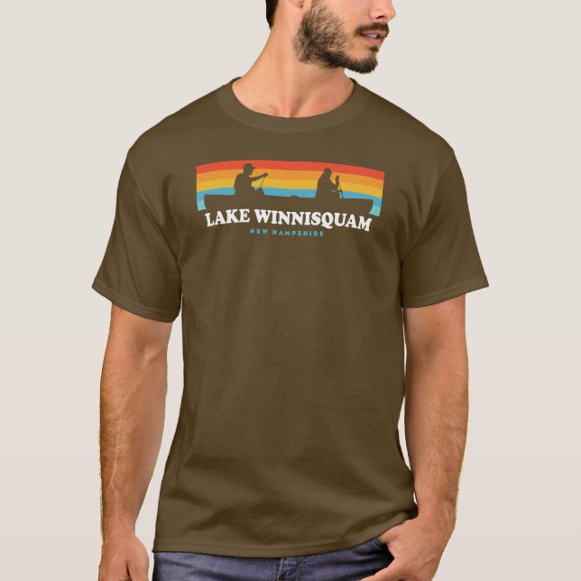 Camiseta Lago Winnisquam New Hampshire Canoe (Anverso)