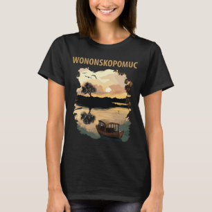 Camiseta Lago Wononscopomuc CT Retro Viaje