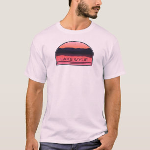 Camiseta Lago Wylie North Carolina Red Sunrise