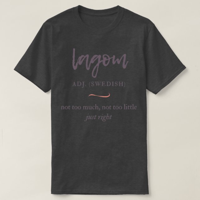 Camiseta lagom (Diseño del anverso)