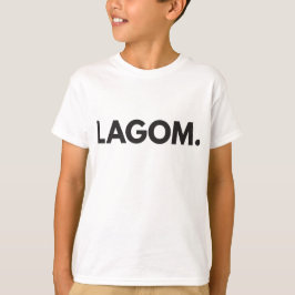 Camiseta LAGOM. Blanco y negro