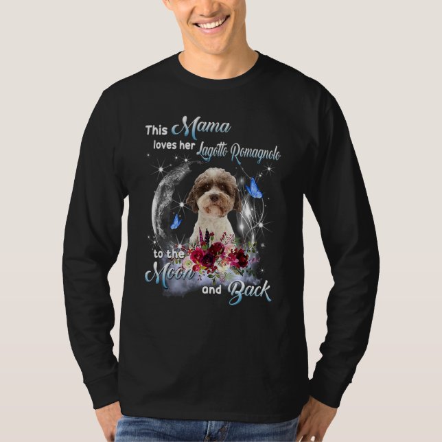 Camiseta Lagotador Romagnolo Perro mamá feliz día de la mad (Anverso)