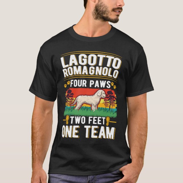 Camiseta Lagotto Romagnolo cuatro patas un equipo (Anverso)