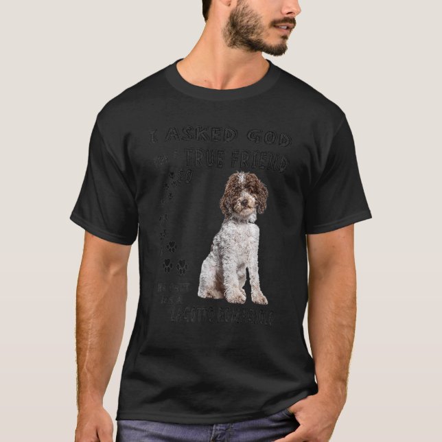 Camiseta Lagotto Romagnolo diciendo a mamá papá imprimir, w (Anverso)