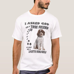 Camiseta Lagotto Romagnolo diciendo a mamá papá imprimir, w