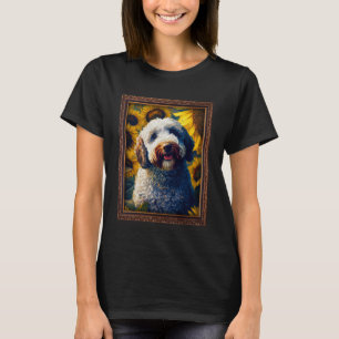 Camiseta Lagotto Romagnolo Pintando Flor De Girasol Mamá Wo