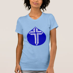 Camiseta Lágrima Azul Cruz Blanca