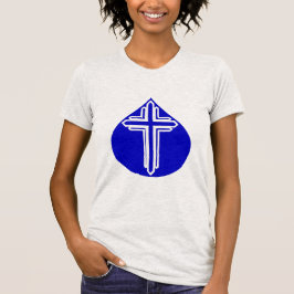 Camiseta Lágrima Azul Cruz Blanca