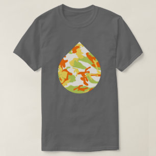 Camiseta Lágrima de patrón de camo de verano