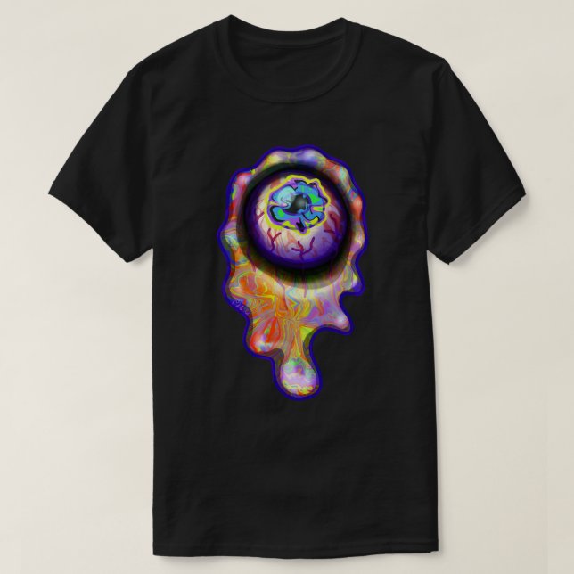 Camiseta Lágrimas de arcoiris llorando gota de pintura en g (Diseño del anverso)