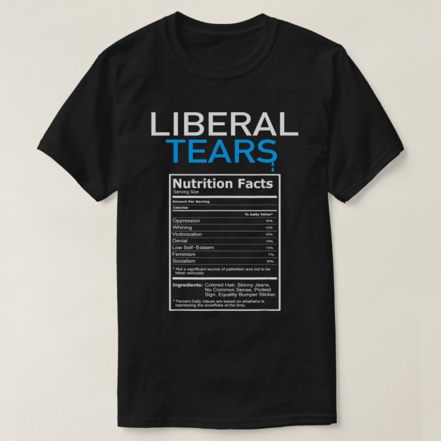 Camiseta Lágrimas liberales contra el liberal pro Trump rep (Diseño del anverso)