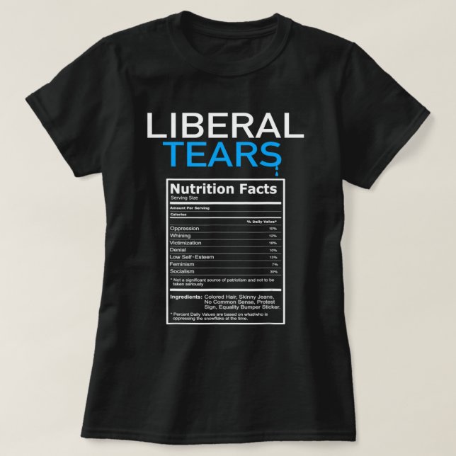 Camiseta Lágrimas liberales contra el liberal pro Trump rep (Diseño del anverso)