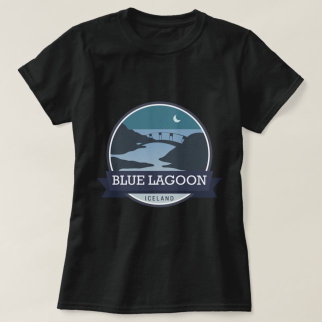Camiseta Laguna Azul Islandia (Diseño del anverso)