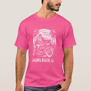 Camiseta Laguna Beach California Motorcycle Hotrod Vintage