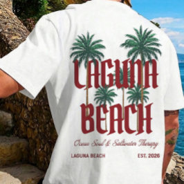 Camiseta Laguna Beach California Surf Palms Graphic T-Shirt