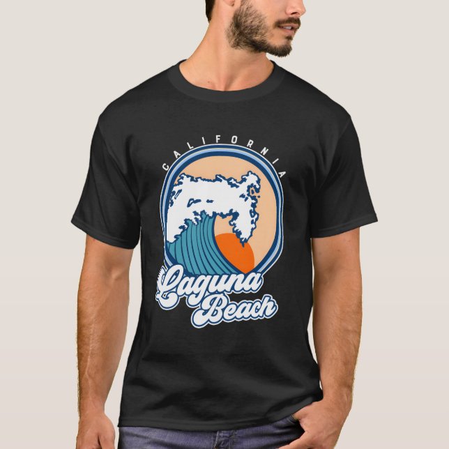 Camiseta Laguna Beach California Surf Wave (Anverso)