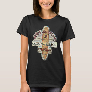 Camiseta Laguna Beach Distresage Retro Surfboard Si