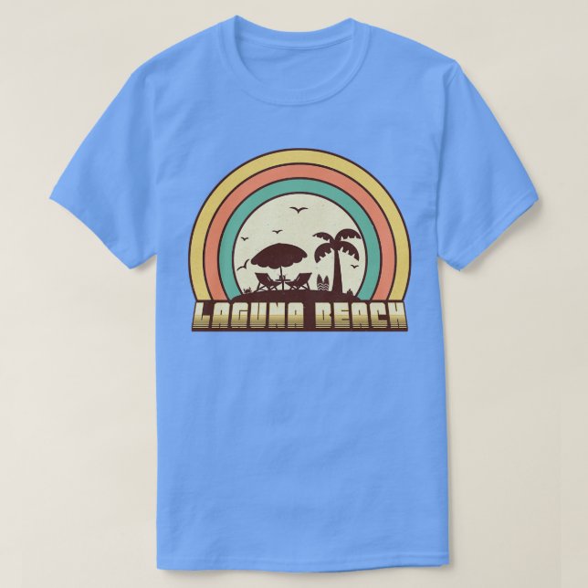 Camiseta Laguna Beach Retro Sunset Style (Diseño del anverso)