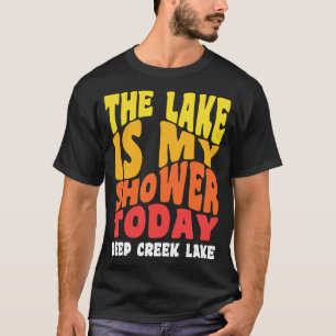 Camiseta Laguna de Creek Profundo Maryland El lago es mi To