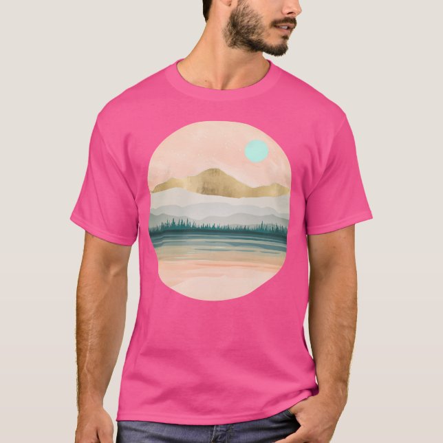 Camiseta Laguna del bosque de primavera (Anverso)