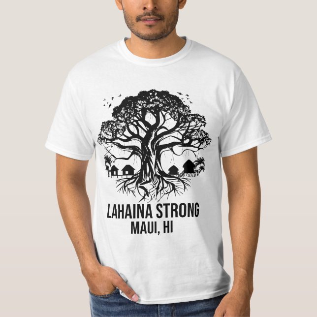 Camiseta Lahaina fuerte Maui Hawaii Árbol antiguo de Banyan (Anverso)