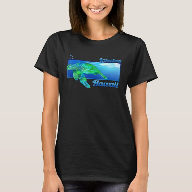 Camiseta Lahaina Hawaii Swimming Honu (Anverso)