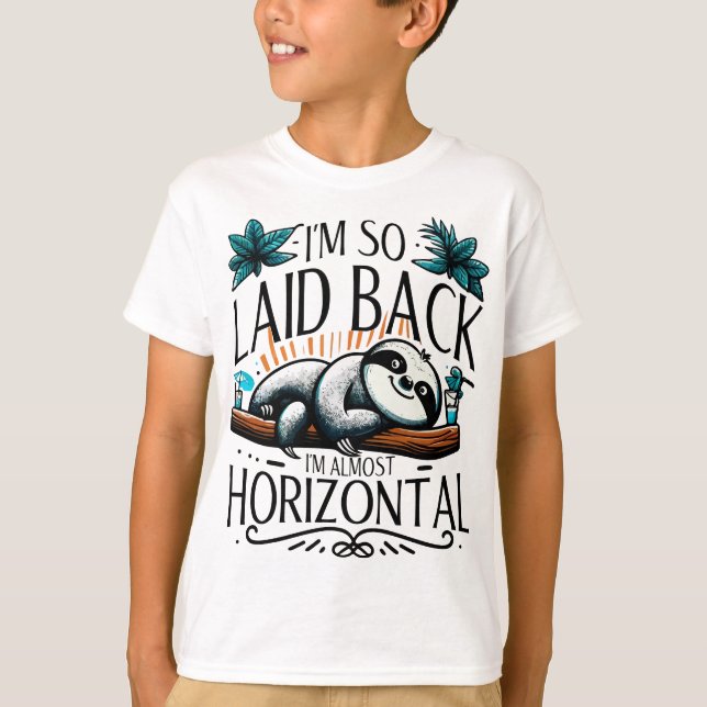 Camiseta Laid-Back Sloth - Chill Mode Activado (Anverso)