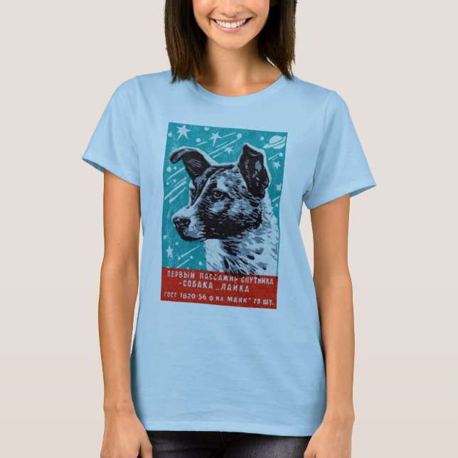 Camiseta Laika 1957 el perro del espacio (Anverso)