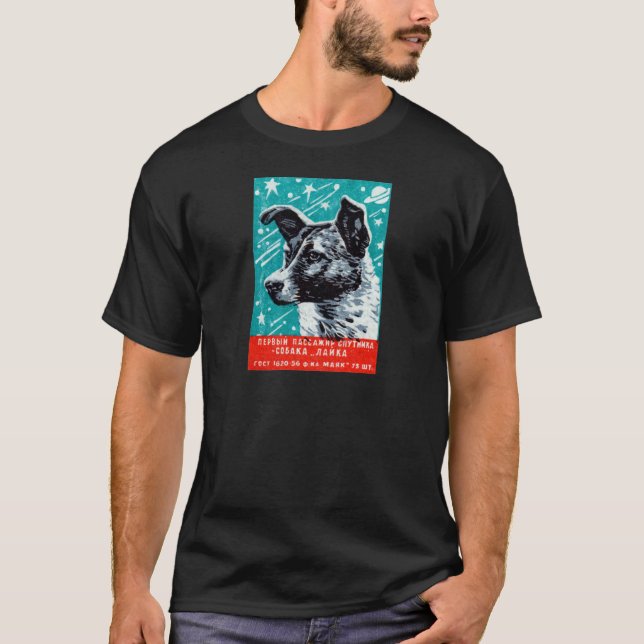 Camiseta Laika 1957 el perro del espacio (Anverso)
