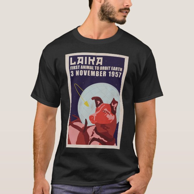 Camiseta Laika - Perro espacial (Anverso)
