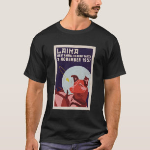Camiseta Laika Primer Perro En El Espacio Cccp Ussr Retro V