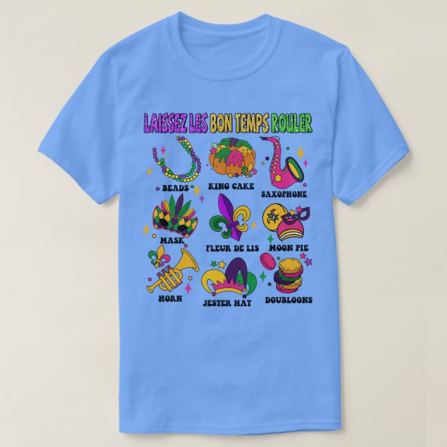 Camiseta Laissez Les Bon Temps Rouler Faux Embroidery Sequi (Diseño del anverso)