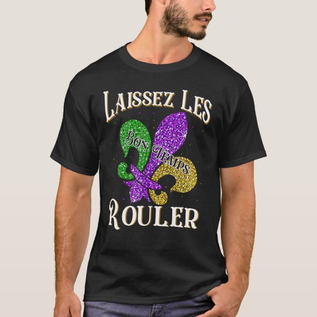 Camiseta Laissez Les Bon Temps Rouler Mardi Gras 2023 Fleur (Anverso)