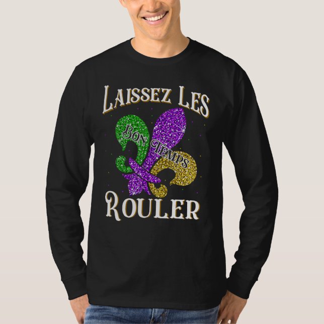 Camiseta Laissez Les Bon Temps Rouler Mardi Gras 2023 Fleur (Anverso)