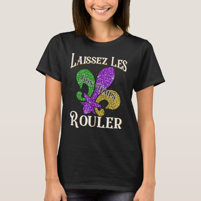 Camiseta Laissez Les Bon Temps Rouler Mardi Gras 2023 Fleur (Anverso)