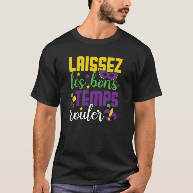 Camiseta Laissez Les Bons Temps Rouler boys mardi gras (Anverso)
