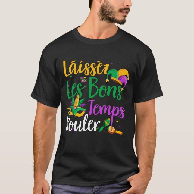Camiseta Laissez Les Bons Temps Rouler Mardi Gras (Anverso)