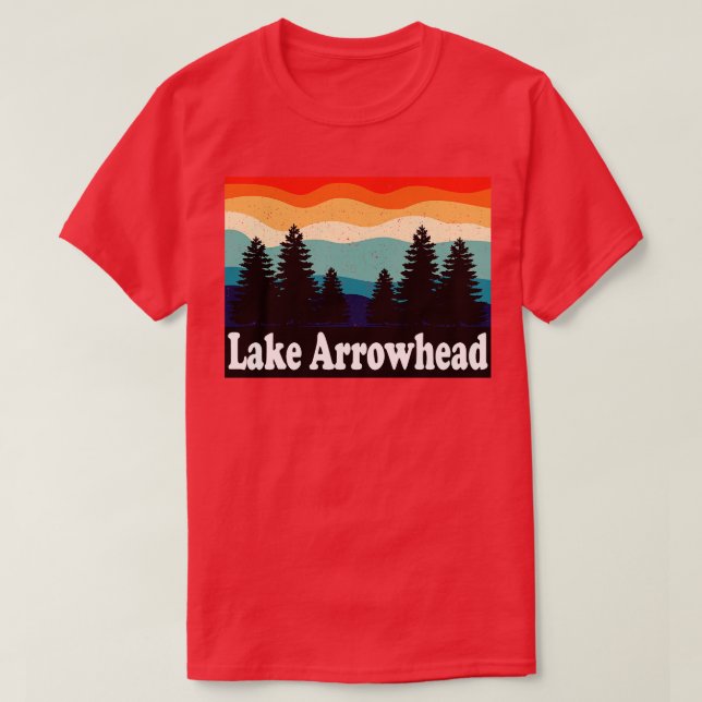 Camiseta Lake Arrowhead California Retro (Diseño del anverso)