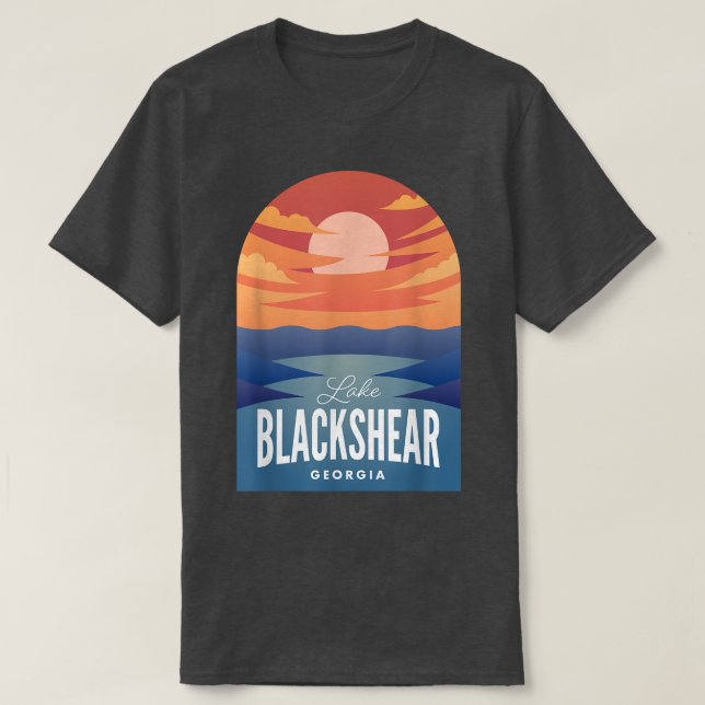Camiseta Lake Blackshear GA Retro Sunset  (Diseño del anverso)